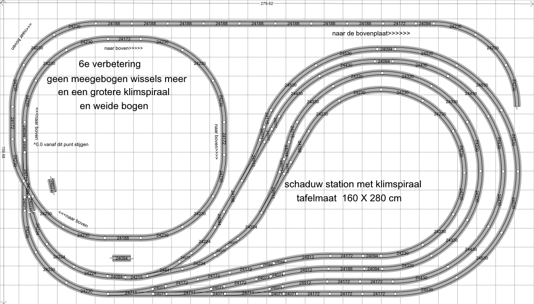 nieuw-zaendorf 6e verbetering geen meegebogen wissels meer wijde bogen  schaduw station met klimspiraal.jpg