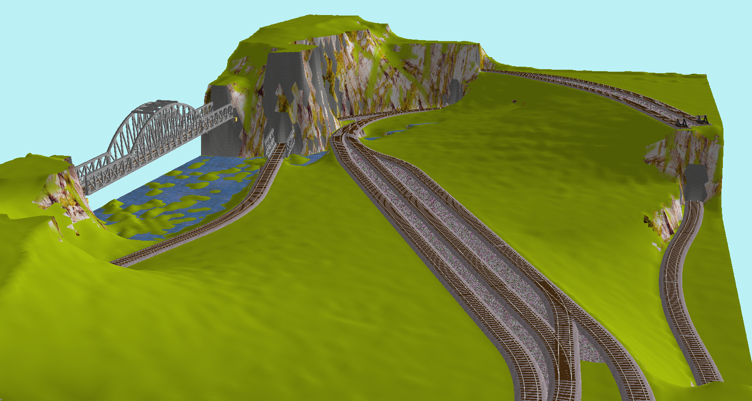 270 x 140 - 3D zijaanzicht van station, bergstationnetje, bruggen, paradespoor en twee keerlussen.png