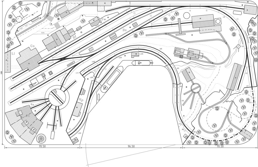 Railplan U-baan 237x135 cm gleisplan Modellbahn Marklin #1.jpg