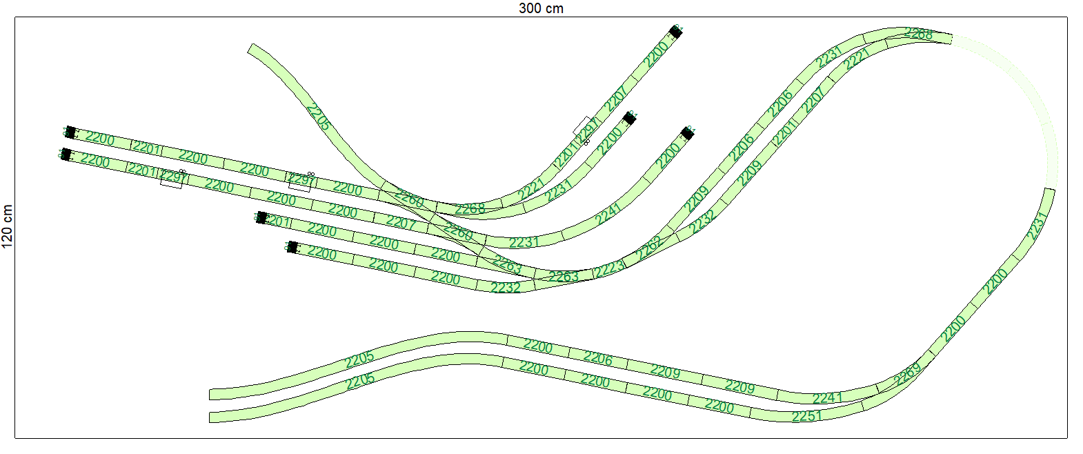 Iets aangepaste bovenbaan in K-rail naar het ontwerp uit Märklin Magazin 0115 (Folge 75).png