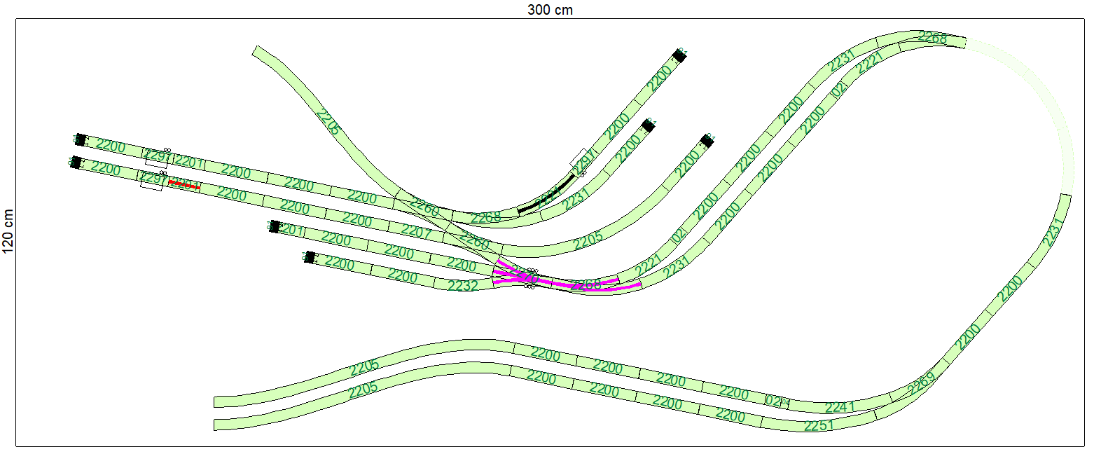 Bovenbaan in K-rail volgens het ontwerp uit Märklin Magazin 0115 (Folge 75).png