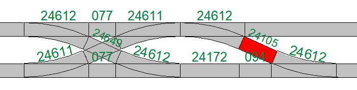 Een passtukje van 104,5 mm in combinatie met een korte kruising.png