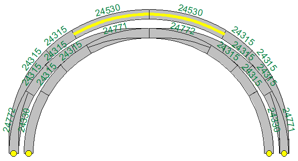 Variatie op de standaardoplossing met 4 slanke wissels in een bocht van 180 graden.png